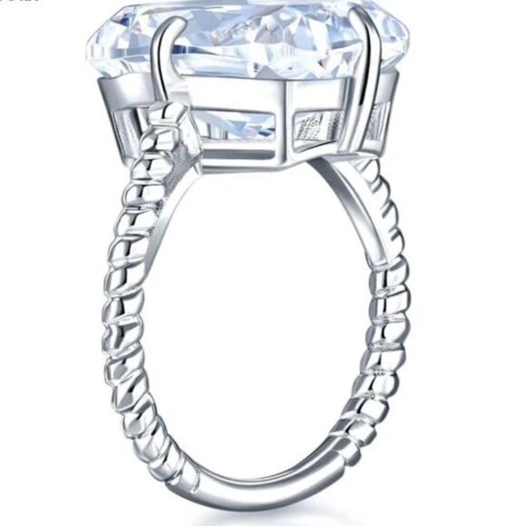 🎁Super Independent Rectangle Pure Gemstone Wedding Rings for Women, PD300 - Picture 3 of 4